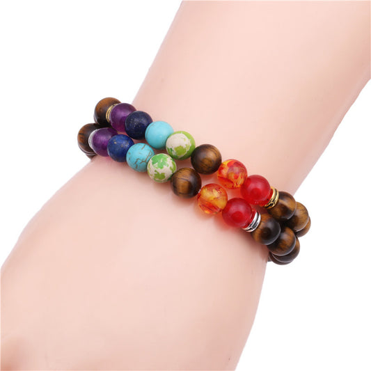 7 chakra with Tiger Eye Beaded Bracelet