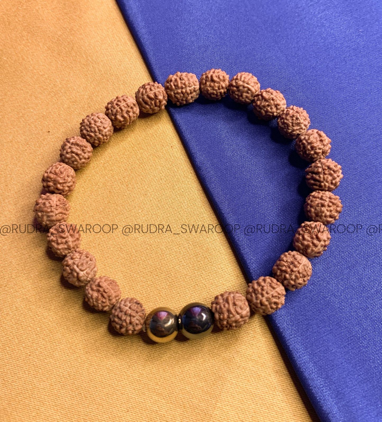 Rudraksha with Hematite Bracelet
