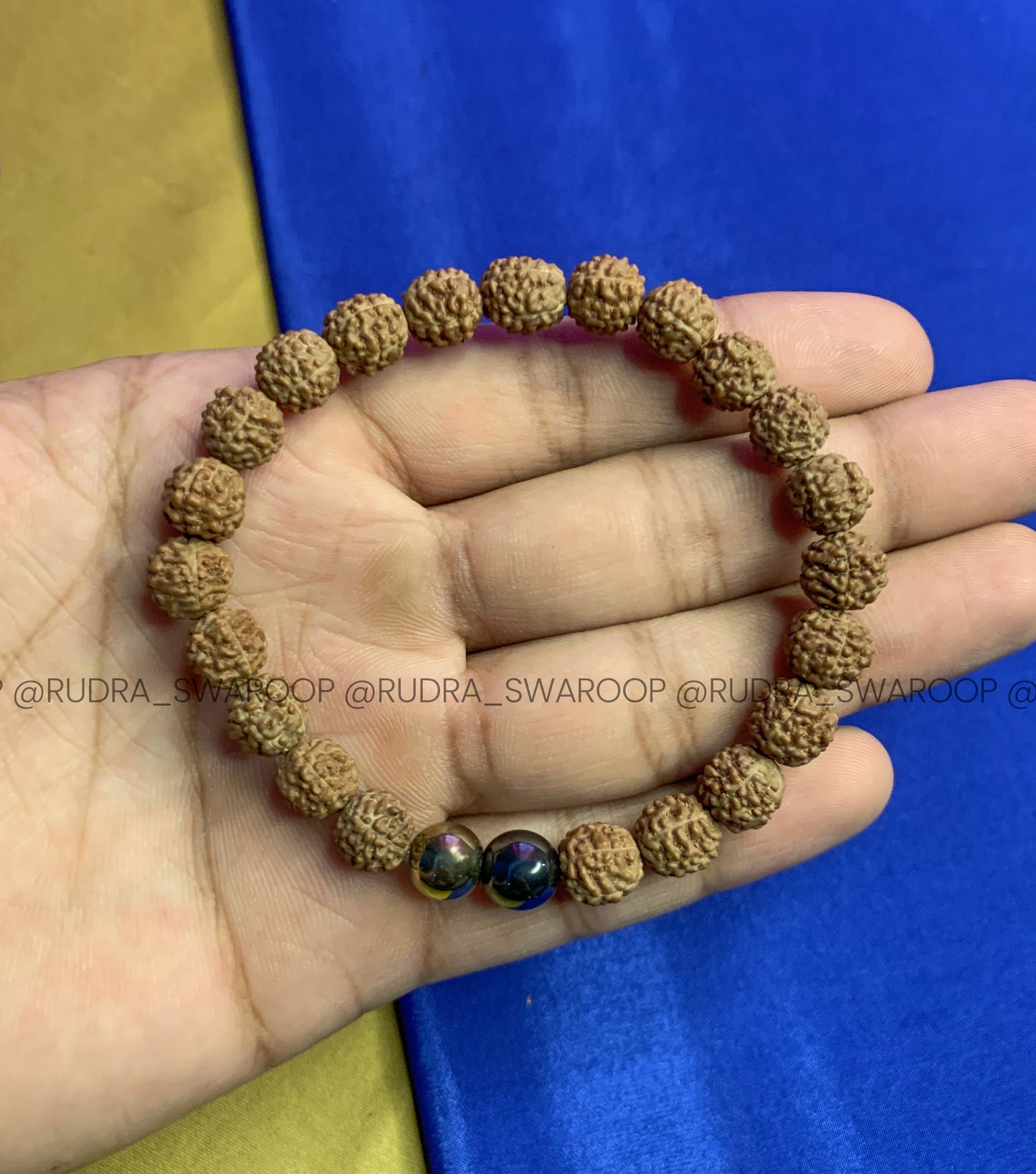 Rudraksha with Hematite Bracelet