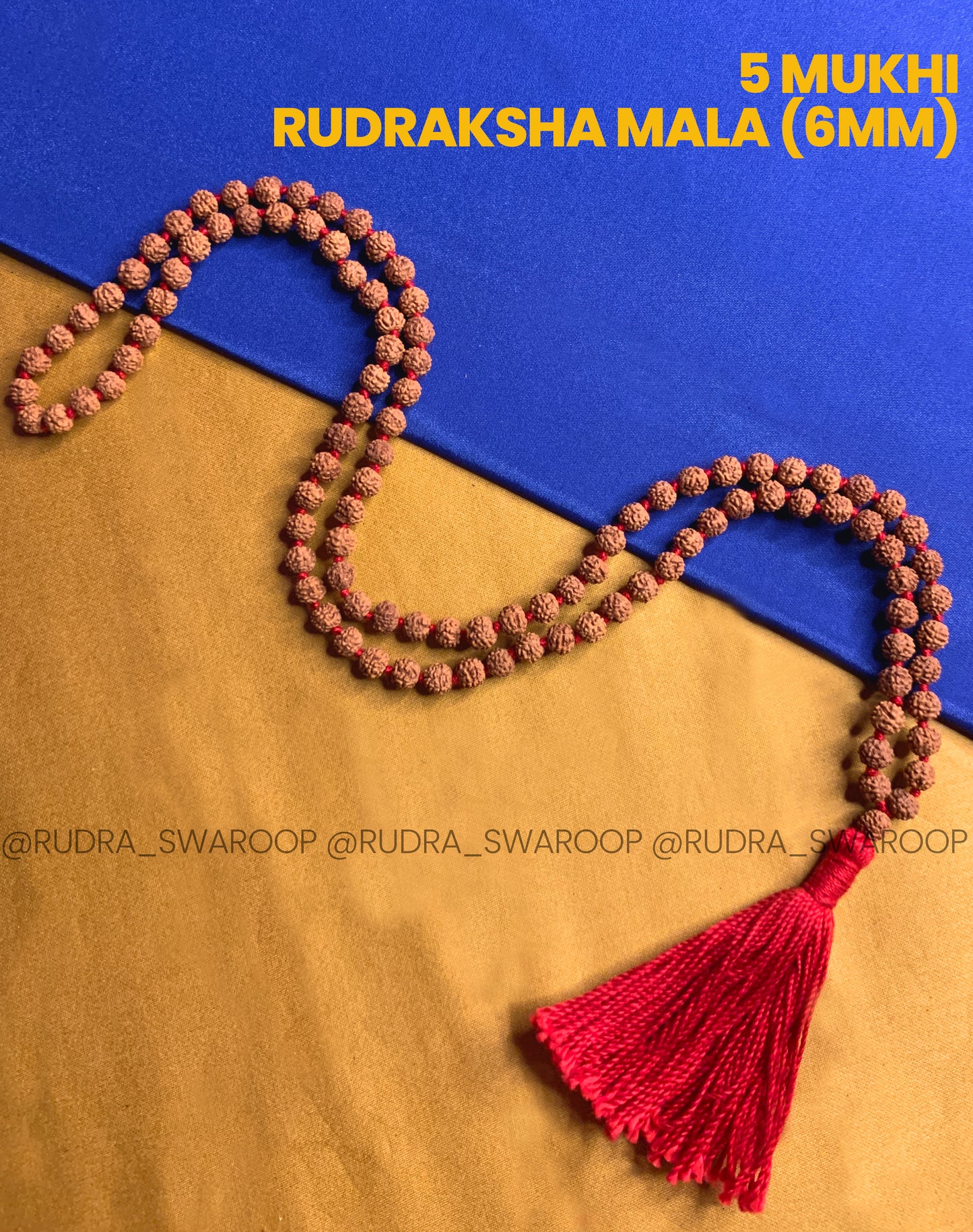 5 Mukhi mala in 6mm in Premium Quality