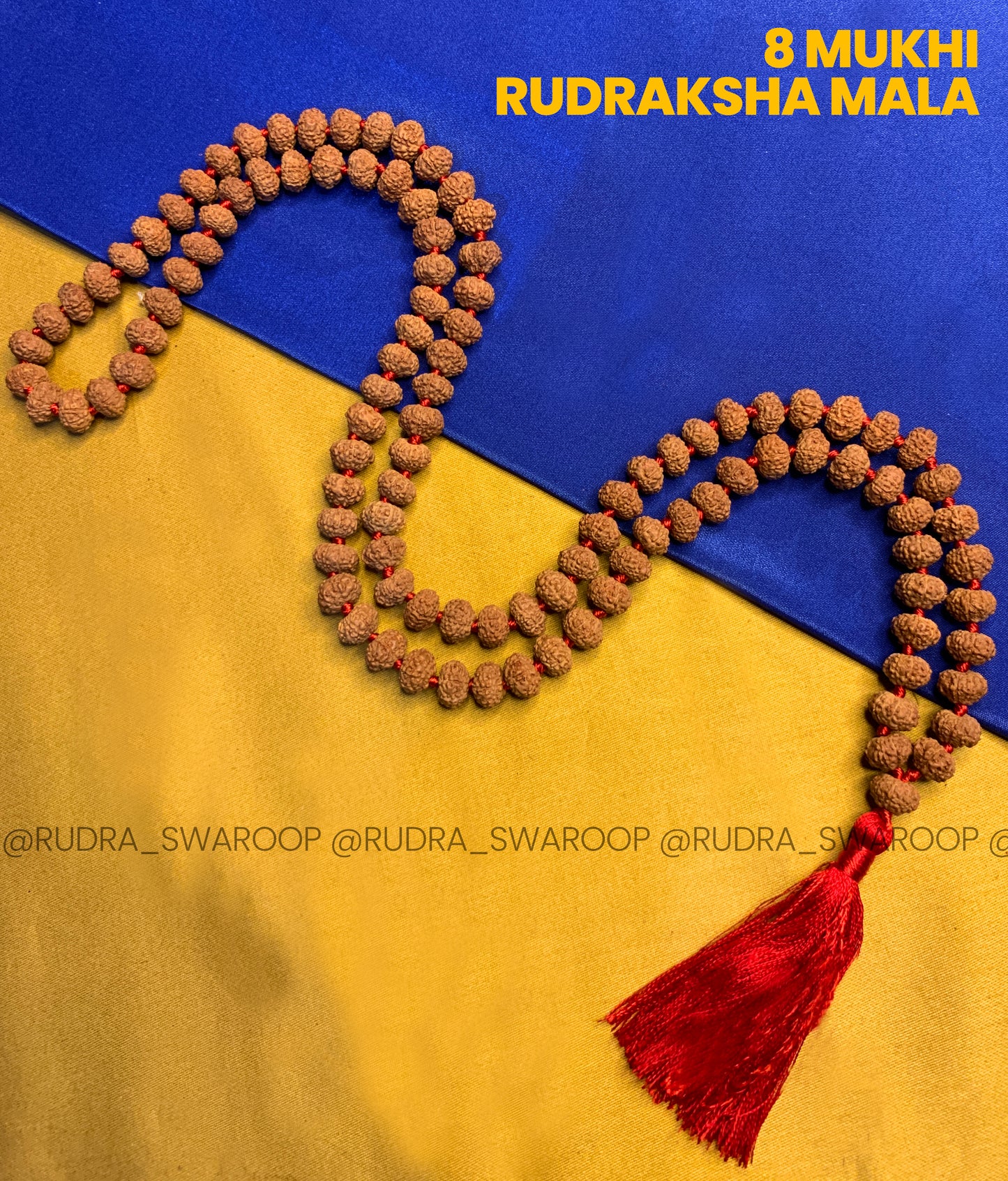 8 Mukhi Rudraksha mala in Premium Quality