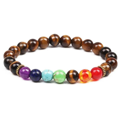 7 chakra with Tiger Eye Beaded Bracelet