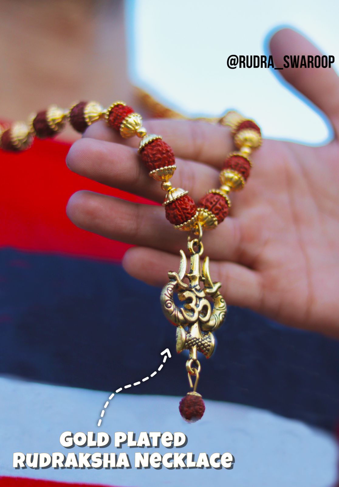 Rudraksha Mala with Trishul Pendent