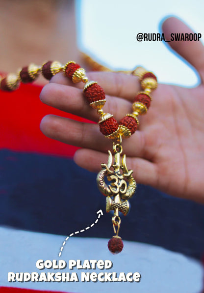Rudraksha Mala with Trishul Pendent