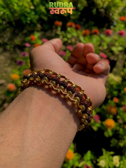 Gold plated Rudraksha Bracelet