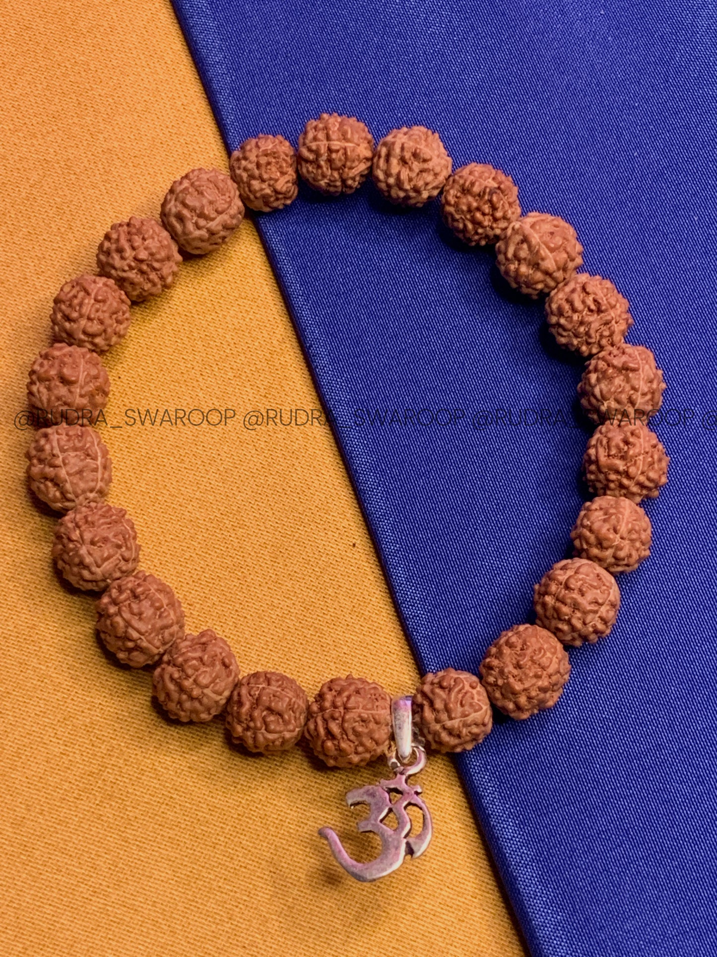 5 Mukhi Rudraksha with OM in Silver