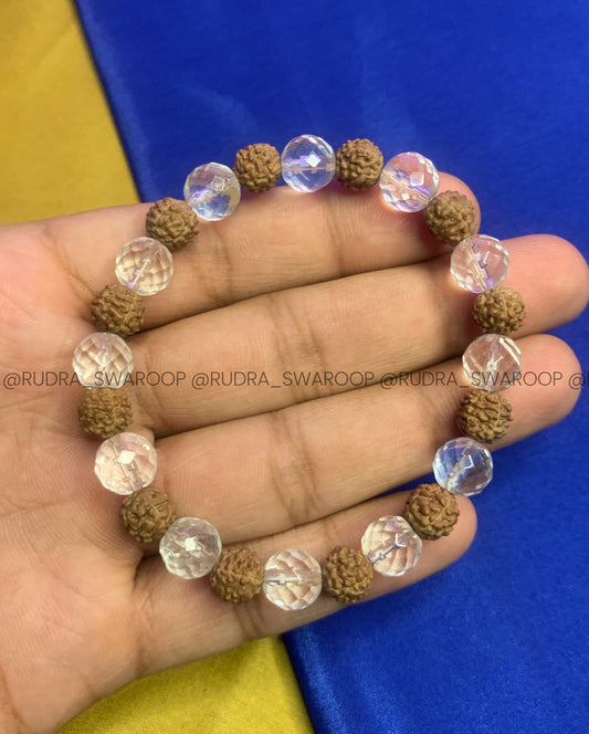 Rudraksha sphatik Bracelet