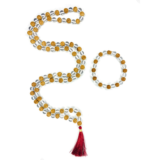 Rudraksha Sphatik Mala and bracelet