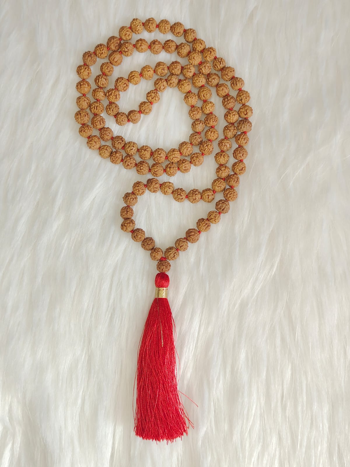 5 Mukhi Rudraksha mala 8mm in Premium Quality Chikna Bead