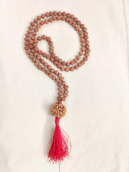 7 mukhi nepali with 5 mukhi indonesian rudraksha Mala