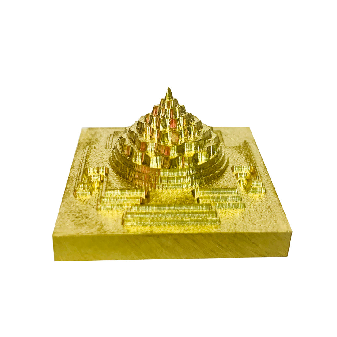 Maha Meru Shri Yantra 3D Meru Shri Yantra in 1.5x1.5" with Brass and Accurate Cutting.