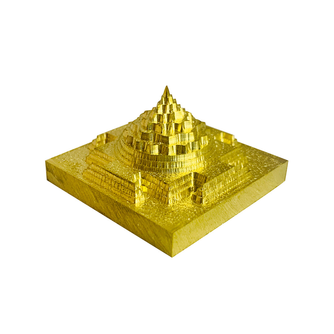 Maha Meru Shri Yantra 3D Meru Shri Yantra in 1.5x1.5" with Brass and Accurate Cutting.